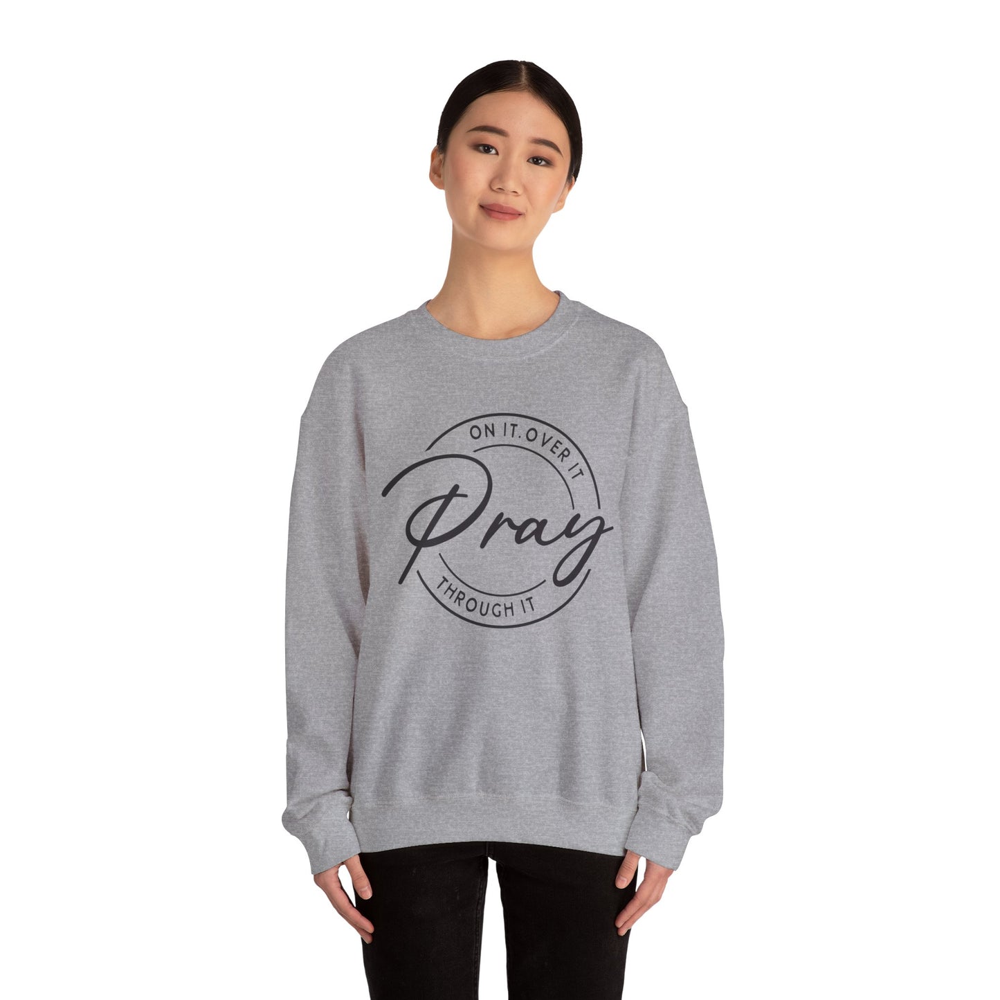 LT. Pray On It Design, Unisex Inspirational Crewneck Sweatshirt