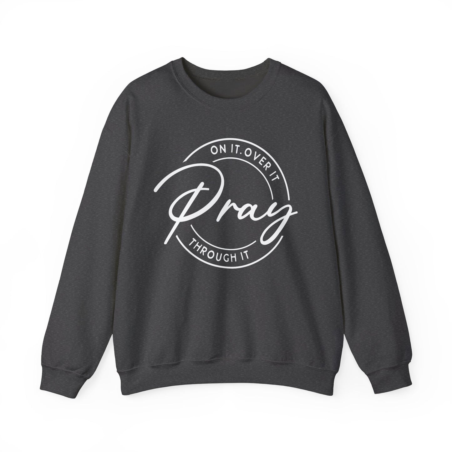 DK. Pray On It Design, Unisex Inspirational Crewneck Sweatshirt