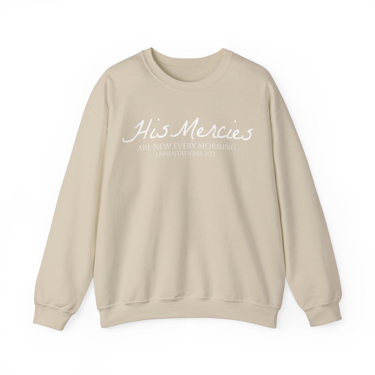 DK. His Mercies Design, Unisex, Inspirational Crewneck Sweatshirt