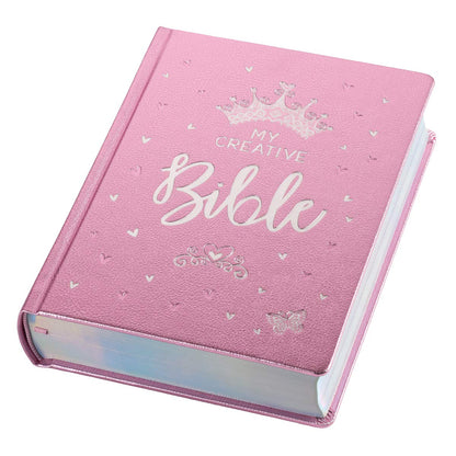 ESV Holy Bible, My Creative Bible for Girls, Faux Leather Hardcover W/Ribbon Marker, Illustrated Coloring, Journaling and Devotional Bible, English Standard Version, Pink