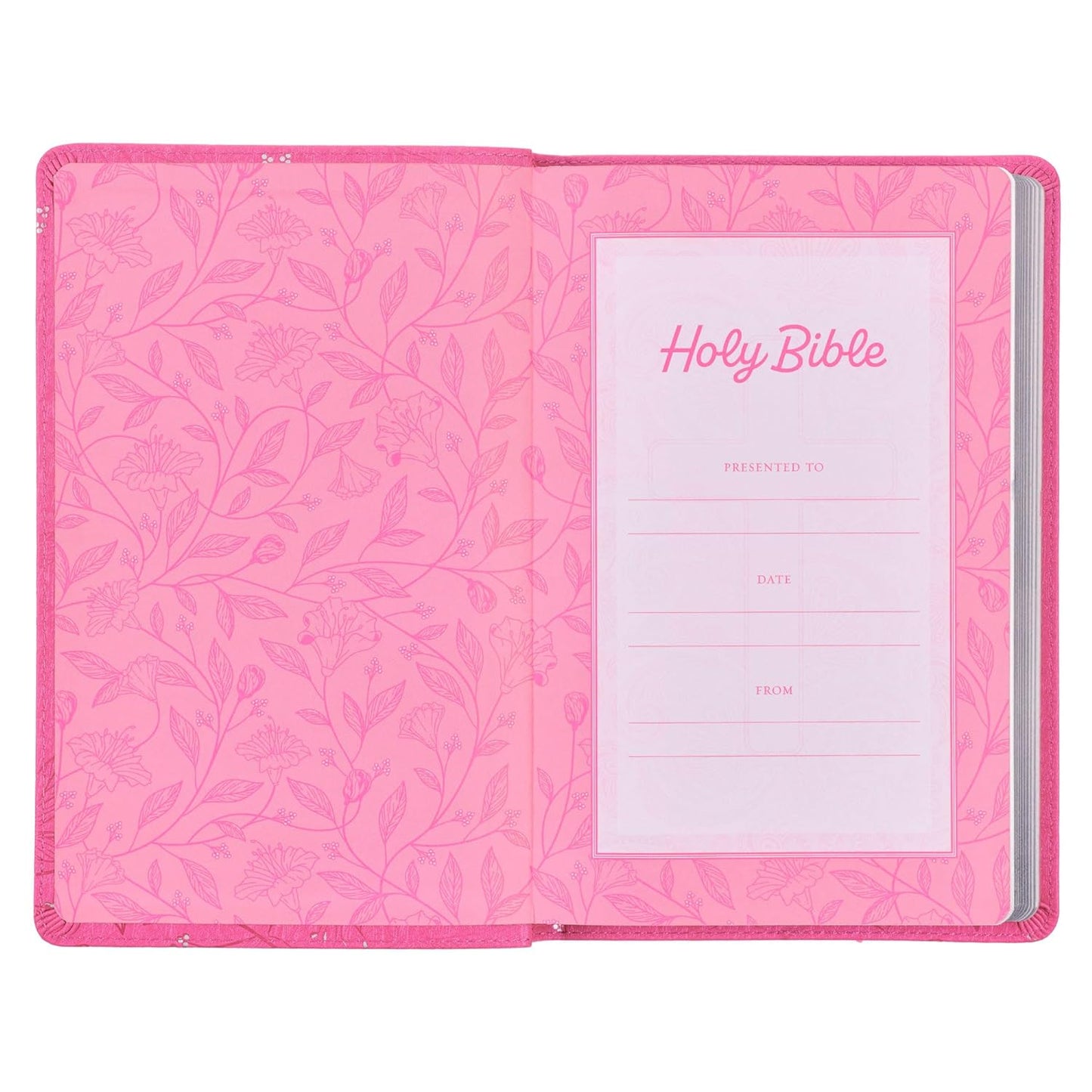 KJV Holy Bible, Gift Edition King James Version, Faux Leather Flexible Cover, Pearlized Cherry