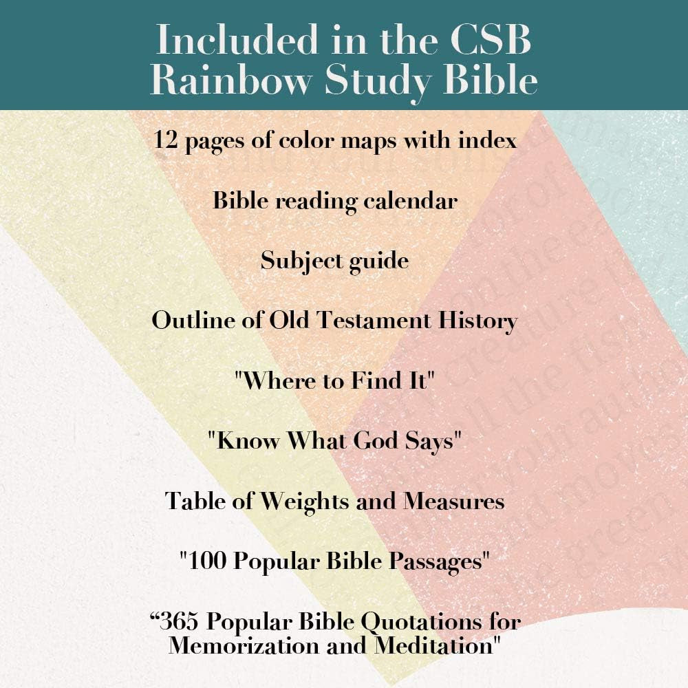 CSB Rainbow Study Bible, Hardcover