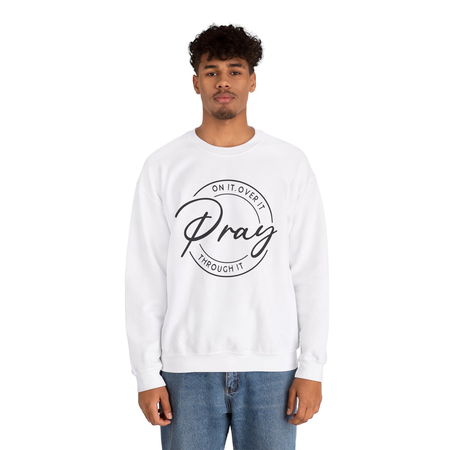 LT. Pray On It Design, Unisex Inspirational Crewneck Sweatshirt