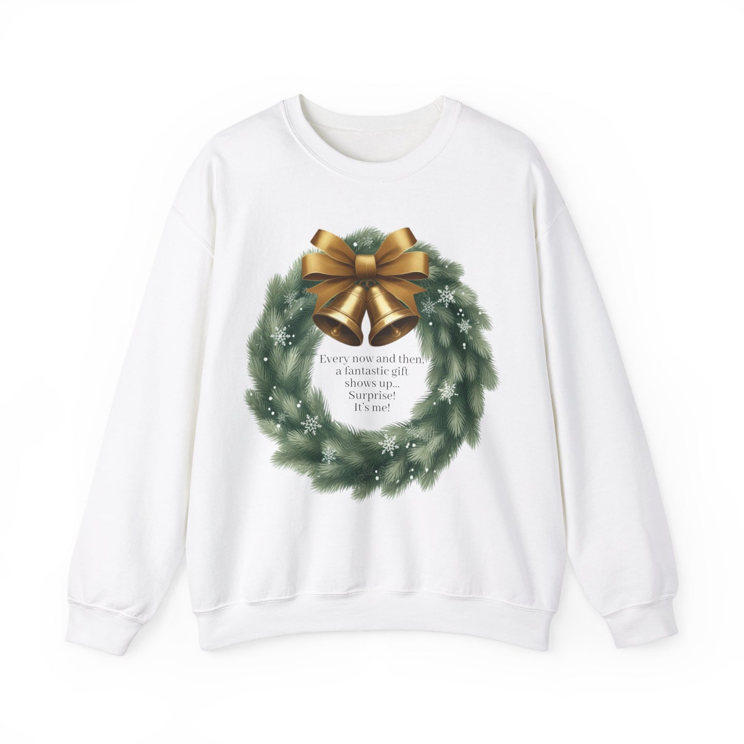 Gold Bell Wreath Sweatshirt