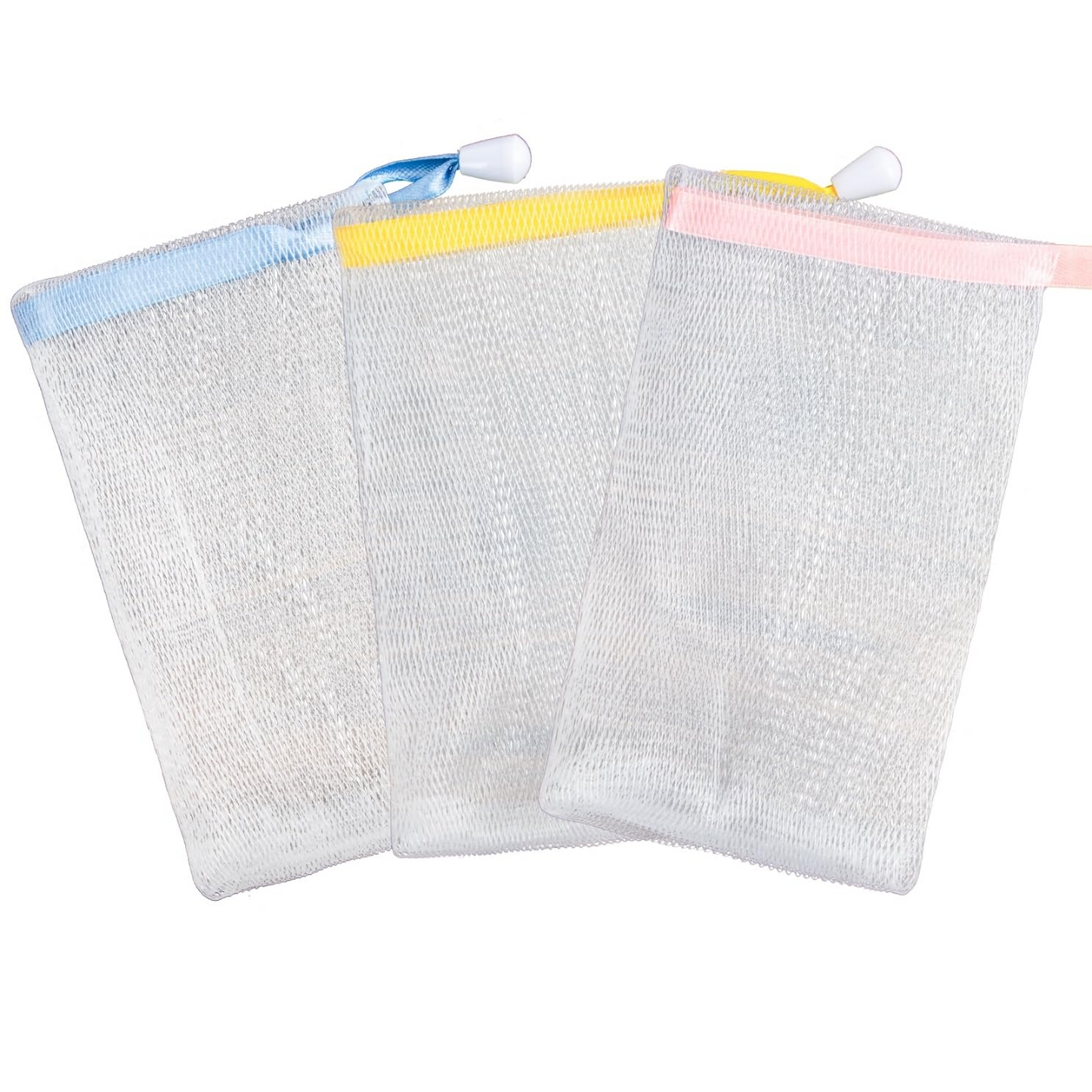 3 Woven Soap Bags