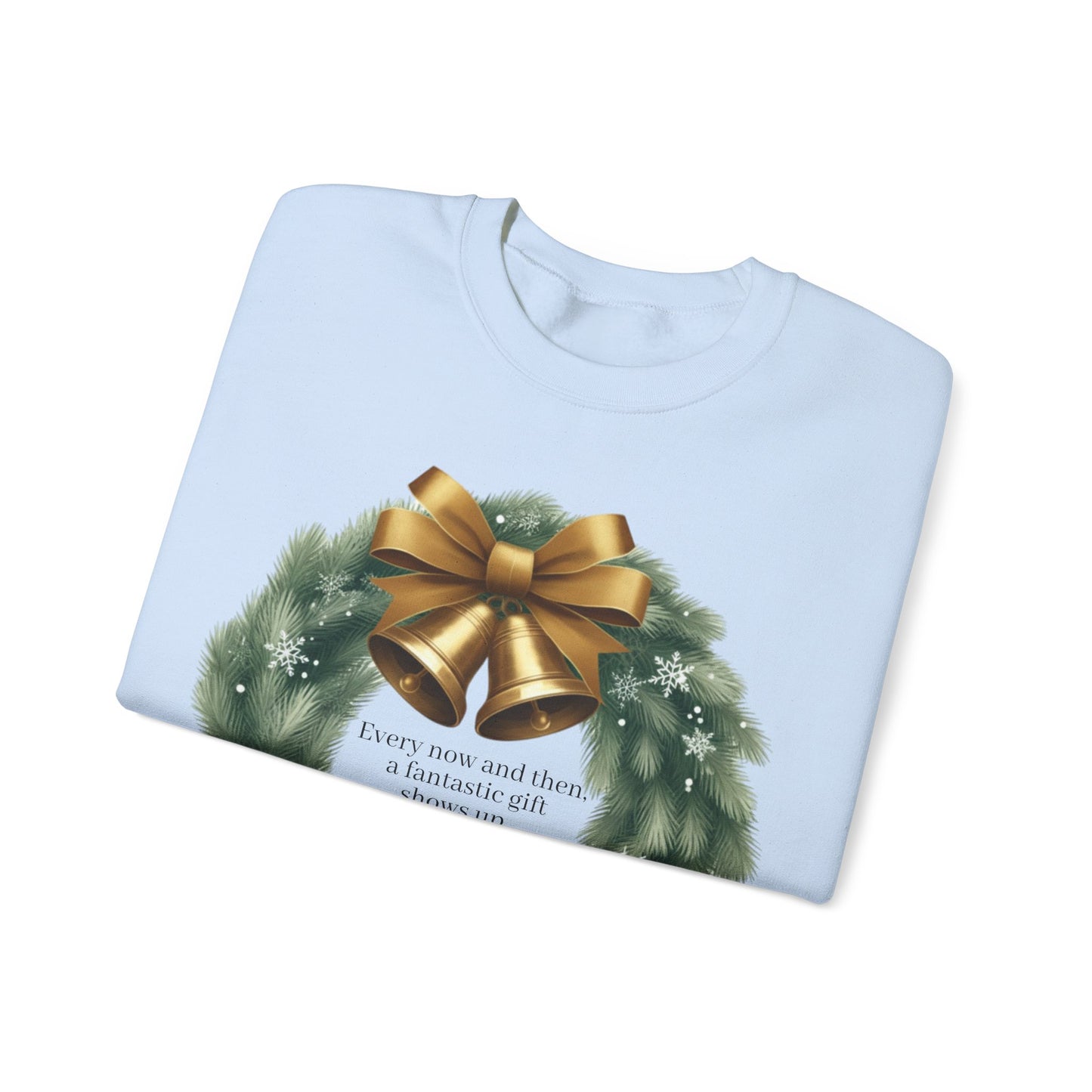 Gold Bell Wreath Sweatshirt