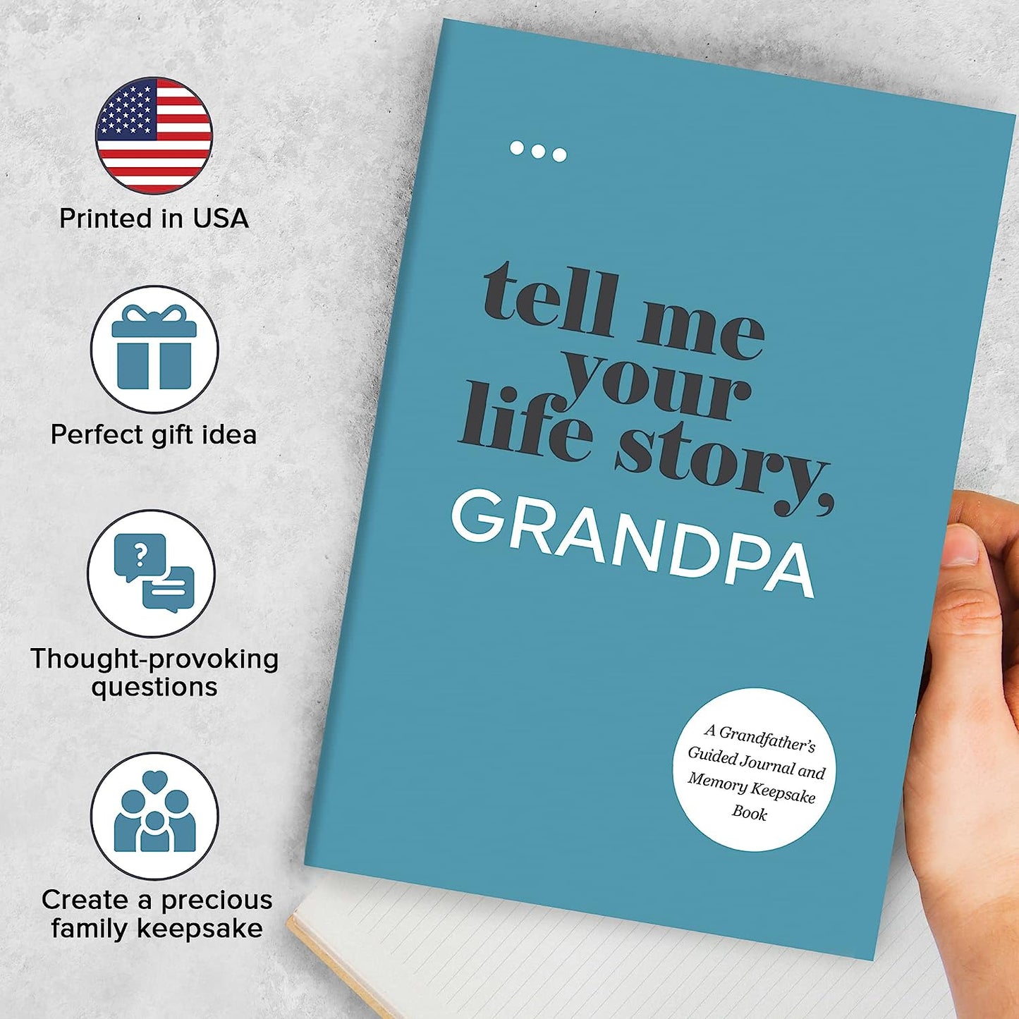 Tell Me Your Life Story, Grandpa: a Grandfather’s Guided Journal and Memory Keepsake Book 