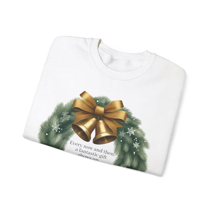 Gold Bell Wreath Sweatshirt