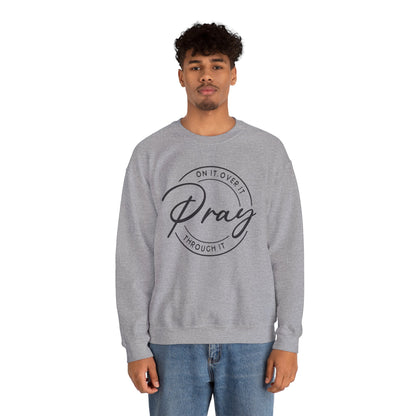 LT. Pray On It Design, Unisex Inspirational Crewneck Sweatshirt