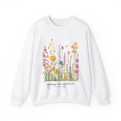 LT. Grow In Grace Design, Inspirational Crewneck Sweatshirt