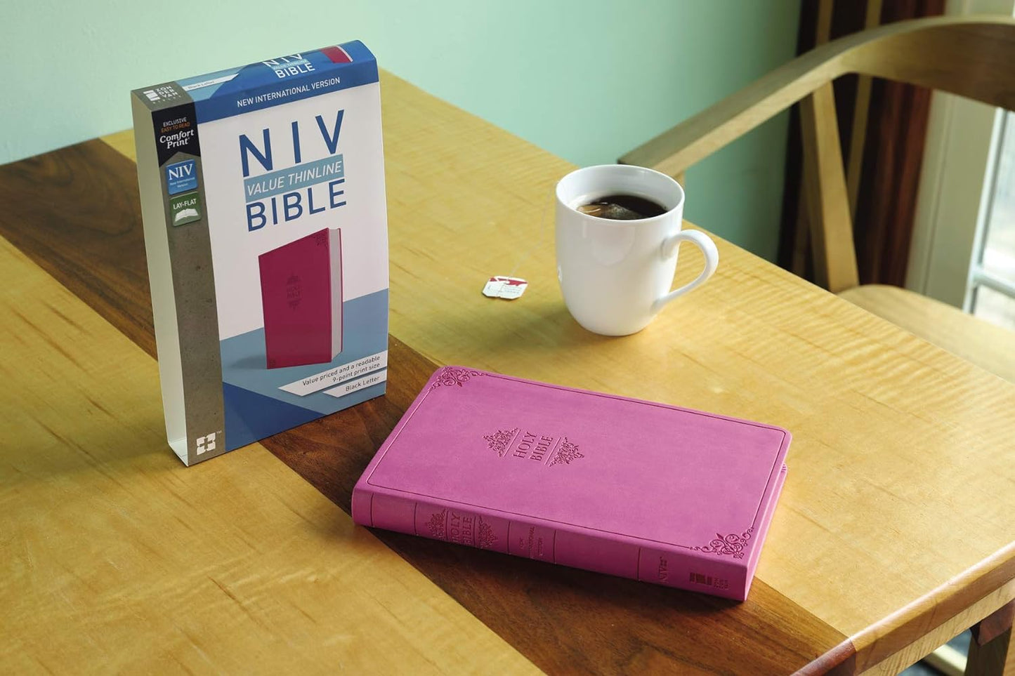 NIV, Value Thinline Bible, Leathersoft, Pink, Comfort Print