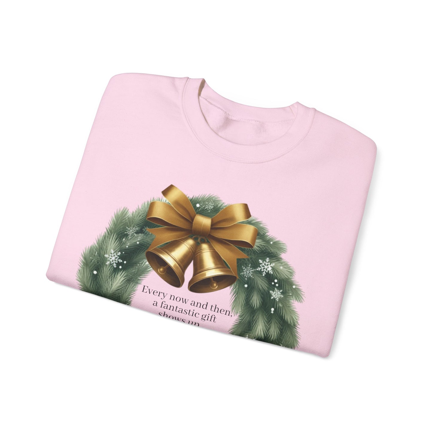 Gold Bell Wreath Sweatshirt