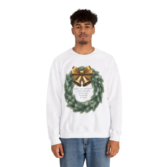 Gold Bell Wreath Sweatshirt