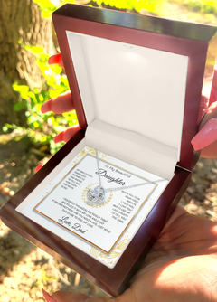 To My Beautiful Daughter, From Dad - "First Breath" | Love Knot Necklace