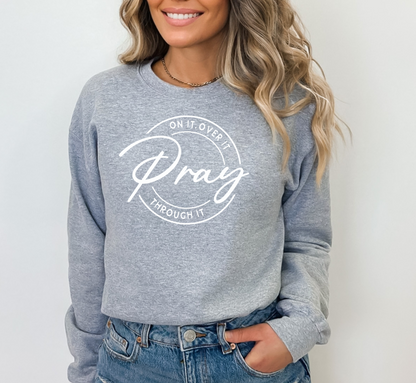 DK. Pray On It Design, Unisex Inspirational Crewneck Sweatshirt