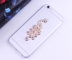 Universal 360 Rotating Crystal Finger Ring Stand Holder for Cell Phone / Tablet