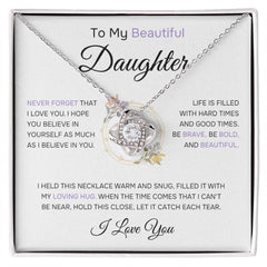 To My Daughter "Loving Hug "Wreath" | Love Knot Necklace