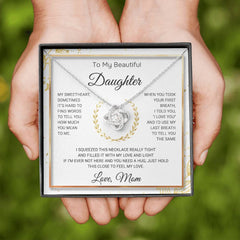 (Limited Stock) To My Daughter, From Mom Gift | 14k White Gold Finish