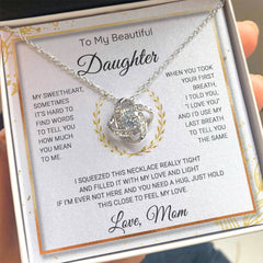(Limited Stock) To My Daughter, From Mom Gift | 14k White Gold Finish
