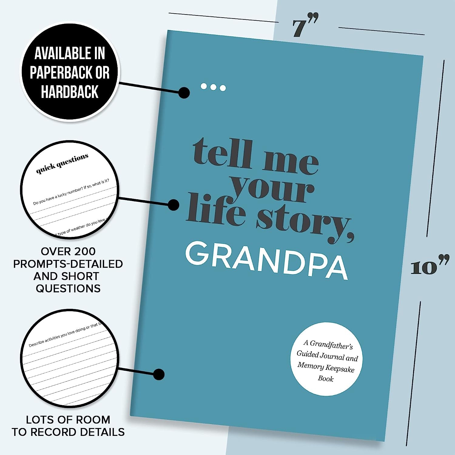 Tell Me Your Life Story, Grandpa: a Grandfather’s Guided Journal and Memory Keepsake Book 