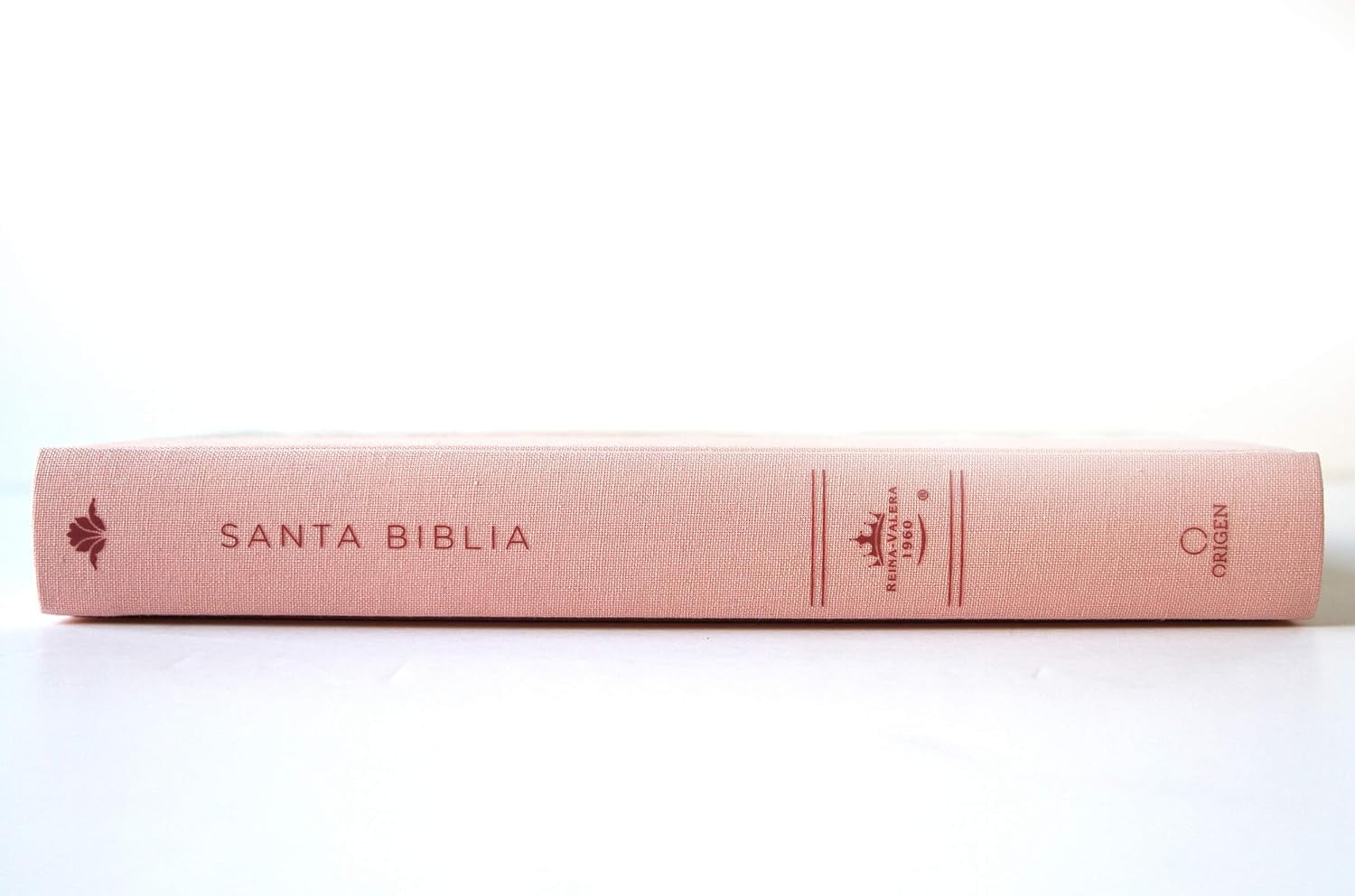 Santa Biblia 1960 Letra Grande. Tapa Dura, Tela Rosada Con Flores, Tamaño Manual / Bible RVR 1960. Handy Size, Large Print, Hardcover, Pink