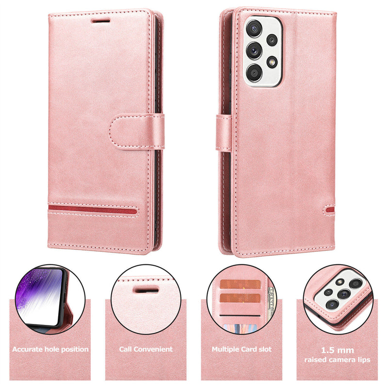 For Samsung Galaxy A73 A72 A71 A53 A32 A13 5G Magnetic Leather Wallet Flip Case