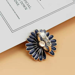 360 Rotating Crystal Finger Ring Stand Holder for Cell Iphone-Flowers