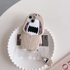 Qokcoahn Case for Iphone 15 Pro Max,Cute 3D Kawaii Phone Cases Funny Sweater Shark Cartoon Cover with Keychain Soft Silicone Gel Drop Protection Case Women Girls for Iphone 15 Pro Max