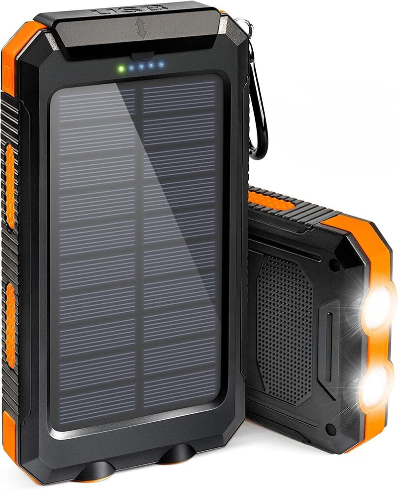 20000Mah Portable Solar Power Bank Dual USB Output External Battery Charger