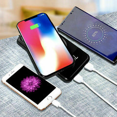 Qi Wireless Power Bank Backup Fast Portable Charger External Battery