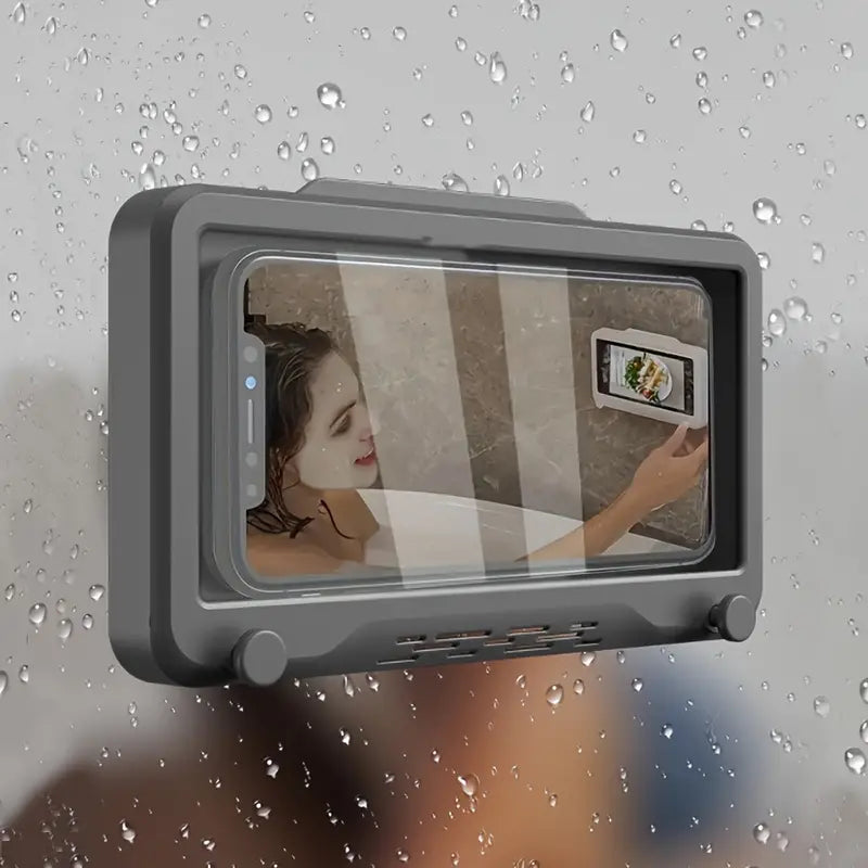 Waterproof Shower Phone Holder, Anti-Fog Touch Screen, Shower Accessories, 