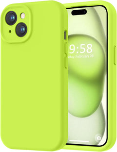 LOVE 3000 Compatible with Iphone 15 Case, [Smooth Silicone Full Coverage Camera] [8Ft Drop Protection], Soft Microfiber Lining Full Body Protective Case for Iphone 15 6.1 Inch - Matcha