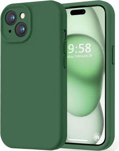 LOVE 3000 Compatible with Iphone 15 Case, [Smooth Silicone Full Coverage Camera] [8Ft Drop Protection], Soft Microfiber Lining Full Body Protective Case for Iphone 15 6.1 Inch - Matcha