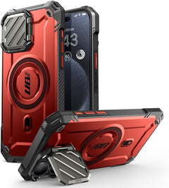 SUPCASE Ubmag XT for Iphone 15 Pro Max Case 6.7" with Camera Cover, [Compatible with Magsafe] Heavy Duty Rugged Case with Built-In Kickstand (Mountain)