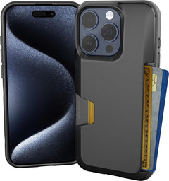 Smartish Iphone 15 Wallet Case - Wallet Slayer Vol. 1 [Slim + Protective] Credit Card Holder - Black Tie Affair