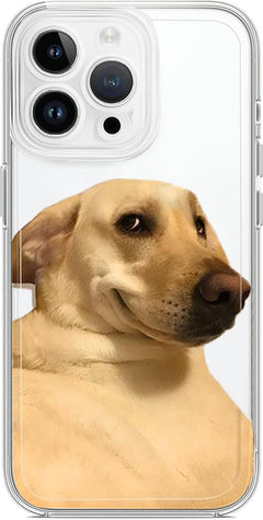 Funny Clear Case for Iphone 15 Pro Max, Cute Cartoon Dog Designer Phone Case Accessories for Women Girly, Slim Soft Silicone Cover Protective & Non-Yellowing Cases for Apple Iphone 15 Promax 6.7Inch