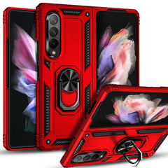 For Samsung Galaxy Z Fold 3 Case, Shockproof Metal Ring Holder Kickstand Cover