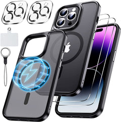MOZOTER Magnetic for Iphone 15 Case Clear,[Compatible with Magsafe]  [Military-Grade Drop Protection] [Anti Yellowing] Slim Thin Shockproof Phone Case 6.1 Inch-Clear
