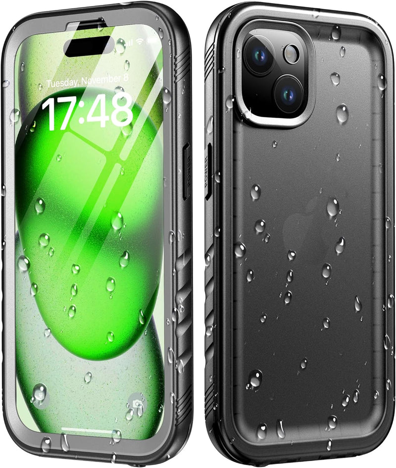 Cozycase for Iphone 15 Case Waterproof - 360 Heavy Duty with Screen/Camera Protector Shockproof IP68 Underwater Dustproof Water Dust Shock Proof Double Full Body/Front and Back 15 Protective Case Slim