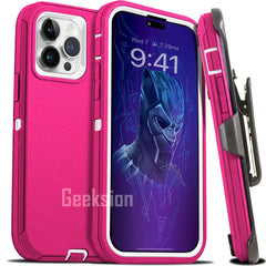 For Iphone 15 14 13 12 11 plus Pro Max Shockproof Rugged Heavy Duty Case + Clip
